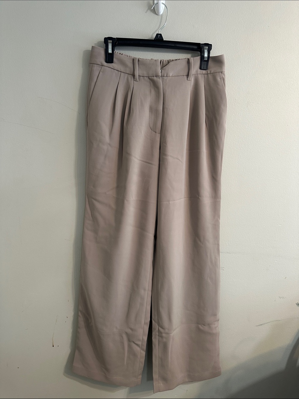 Quince Wide Straight-Leg dress pants in Light Beige